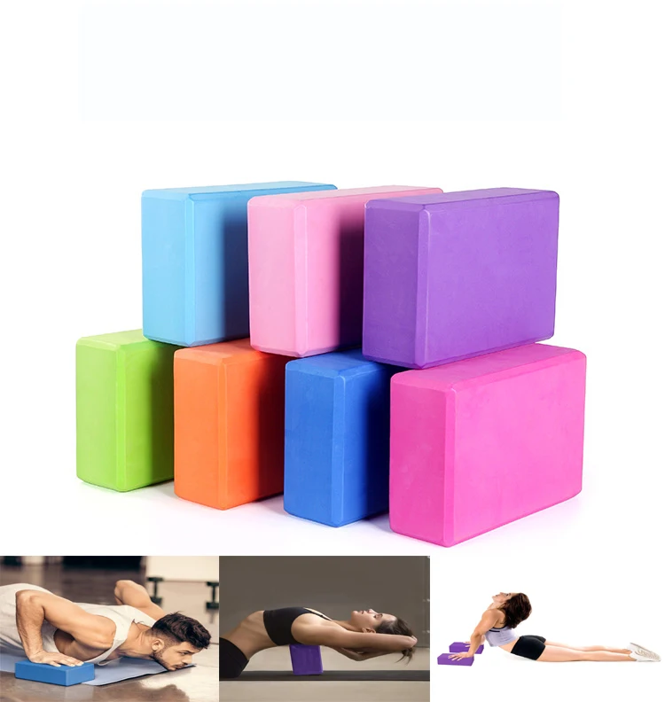 2pcs Yoga Block Brick Foaming Foam Home Exercise Practice Gym Sport Tool Black 
