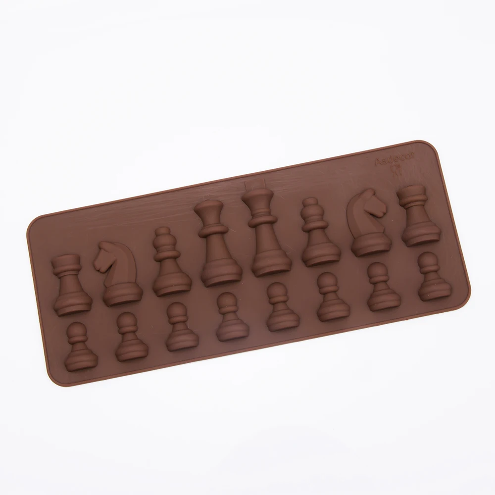 

1Pc Creative Cookies Silicone Moulds 3D DIY Chess Pastry Decorating Tools Fondant Candy Chocolate Baking Mould Accessories