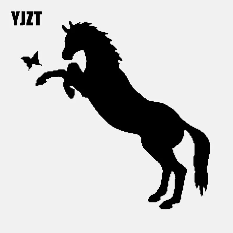 YJZT 15 см * 14 8 автомобиля Стикеры лошадей пони Filly бабочки Виниловые наклейки в виде