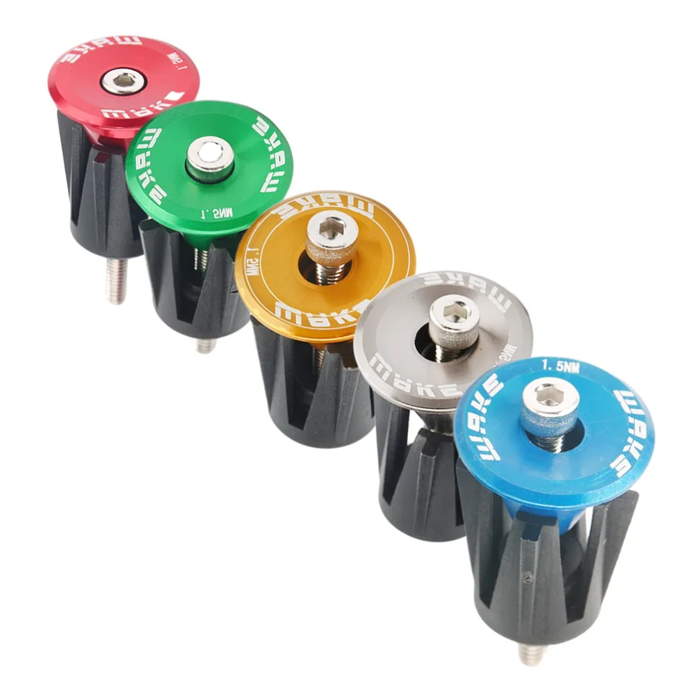 Aluminum 1 Pair Bike Handle Bar Cap End Bicycle Aluminum Handlebar