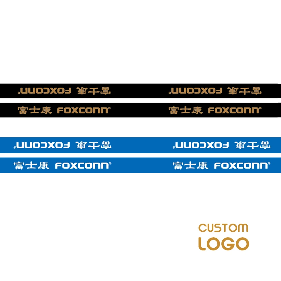 50pcs/lot 46CM Custom Logo Badge HolderBusiness Exhibition Lanyard Straps for Name Tag ID Card  Customized Logo Screen Printing