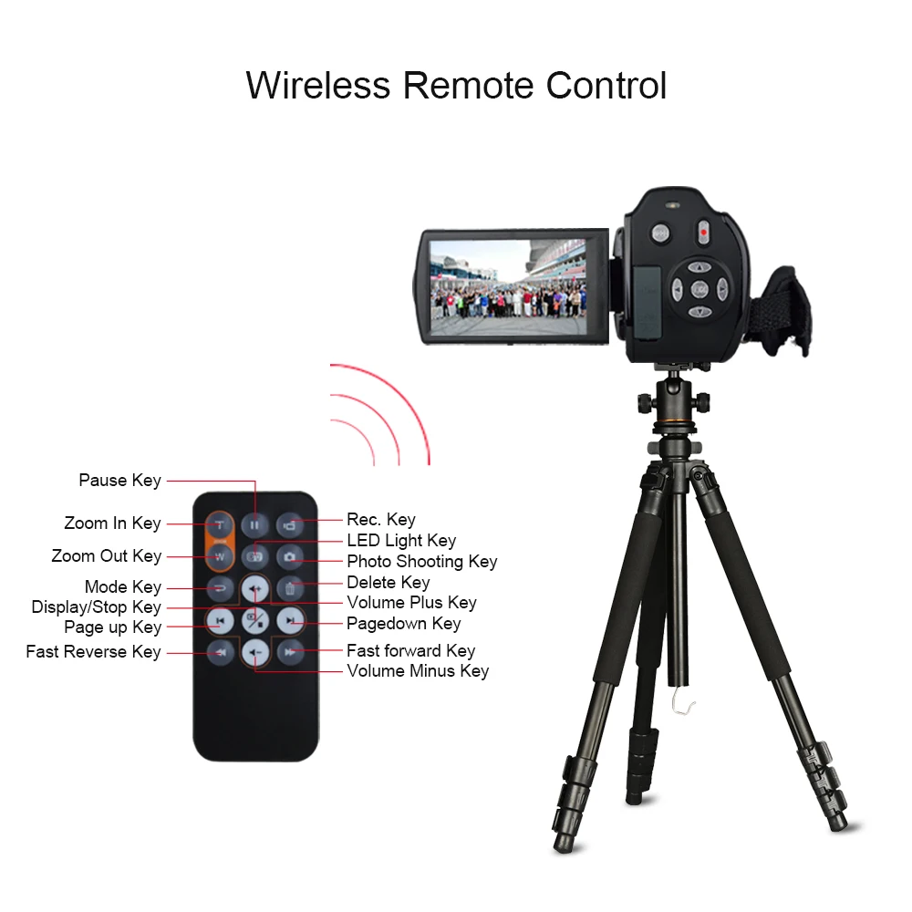 Ordro цифрового видео Камера hdv-v7 1080 P 30fps FHD видеокамера с Широкий формат объектив и микро объектив Комплект Дистанционное управление HDMI Выход