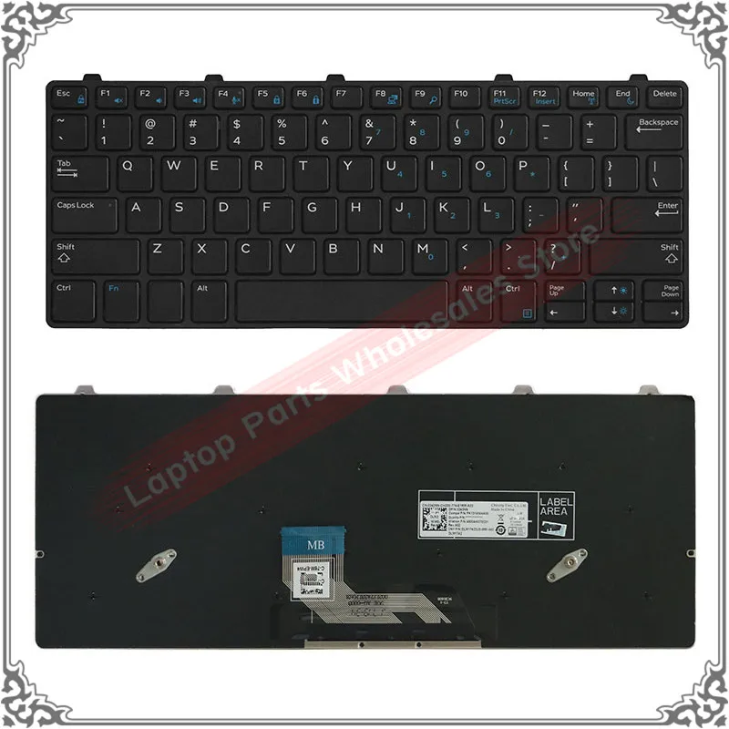 Black US English Keyboard For Dell Chromebook 13 3380 without Backlit Keyboard Replacement Black US English Keyboard For Dell Chromebook 13 3380 without Backlit Keyboard Replacement
