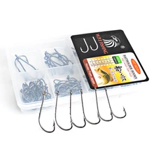 FISH KING 100 шт./лот 1#-8# Высокоуглеродистая сталь рыболовный крючок для ловли карпа колючие крючки с розничной оригинальной коробкой рыболовные аксессуары
