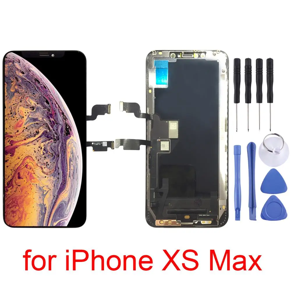 Для iPhone XS Max ЖК-экран и дигитайзер полная сборка сенсорный экран с дигитайзером запасные части для сборки черный