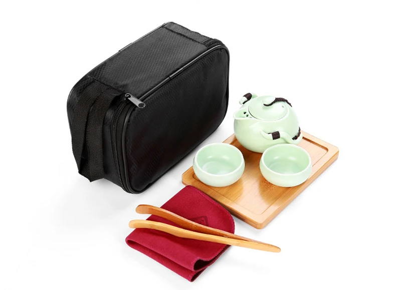 LIYIMENG Ceramic Teapot & Tea Cup for Kung Fu Puer Chinese Tea Pot Travel Portable Tea Set DrinkwareB1