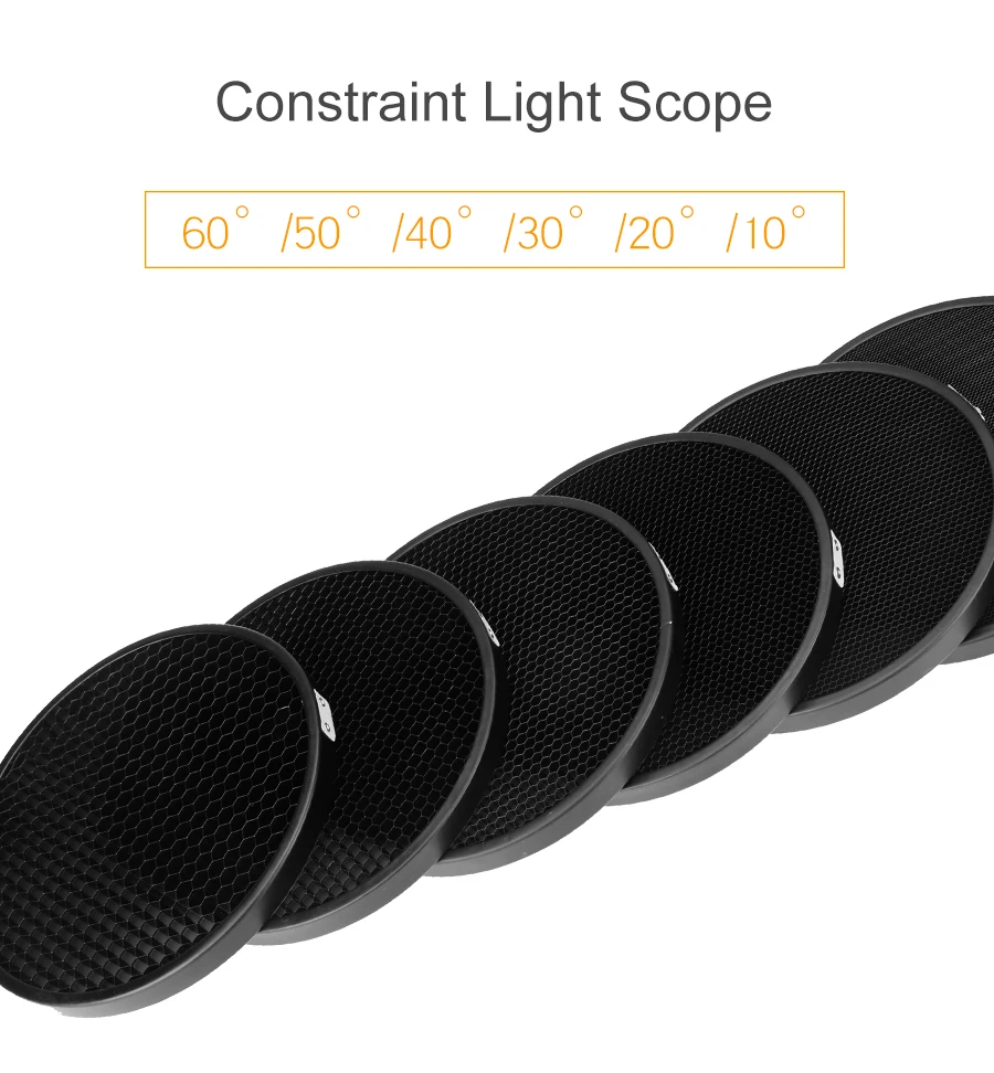 Алюминий сеткой в форме сот 6,7 ''17 см 2/3/4/5/6/7 мм для Bowens для фотостудии фотографий Стандартный отражатель сетка для фотосъемки в студии