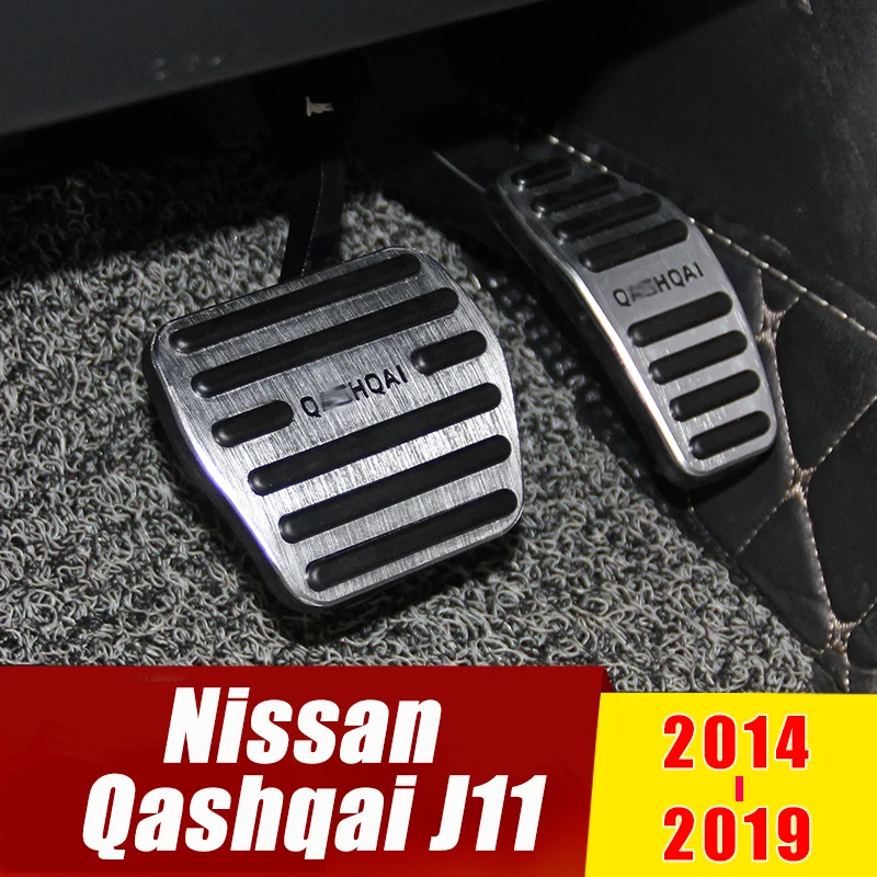 

For Nissan Qashqai j11 2014 2015 2016 2017 2018 AT Car Accelerator Pedal Brake Pedals Non-Slip Pad Covers Case Trim Accessories