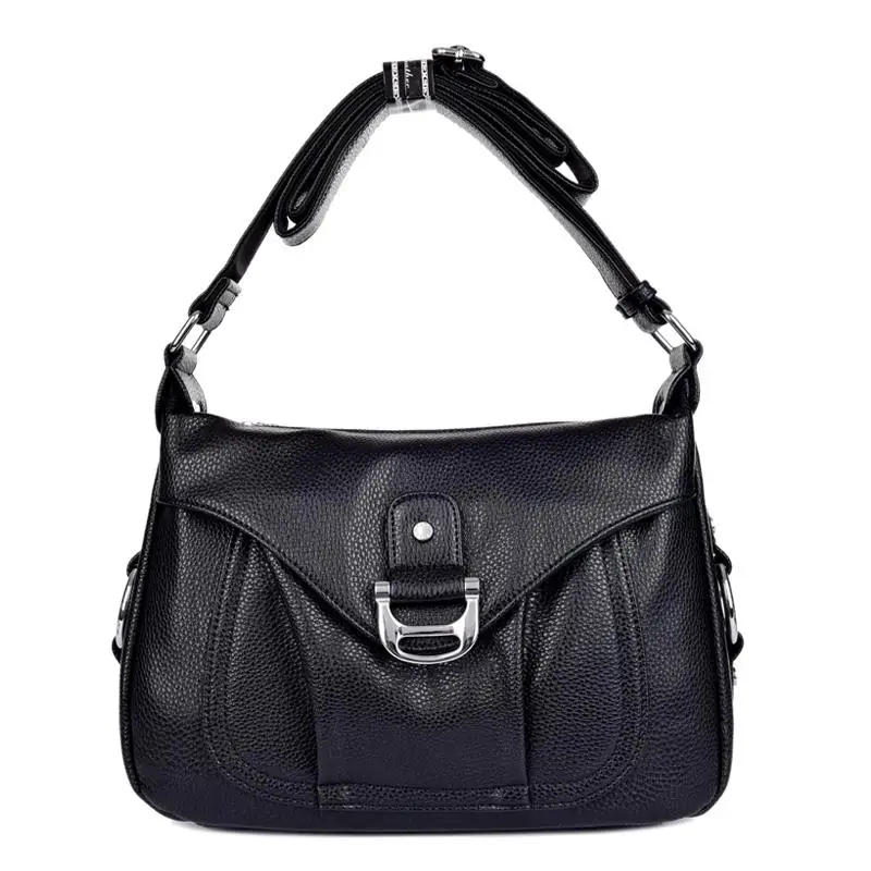 ФОТО women messenger bag genuine leather handbag mid-age models shoulder bag crossbody for women mom handbags LI-1061