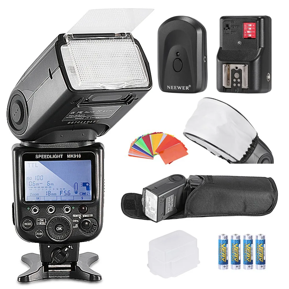 Neewer MK910 i TTL Slave Flash Kit for Nikon IncludeMK910+SB 900 DIFFUSER+TRIGGER+35 piece