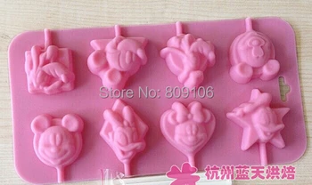

1pcs 8 hole Mickey Mouse Cake Mold/ Silicone Chocolate mold kitchen tool