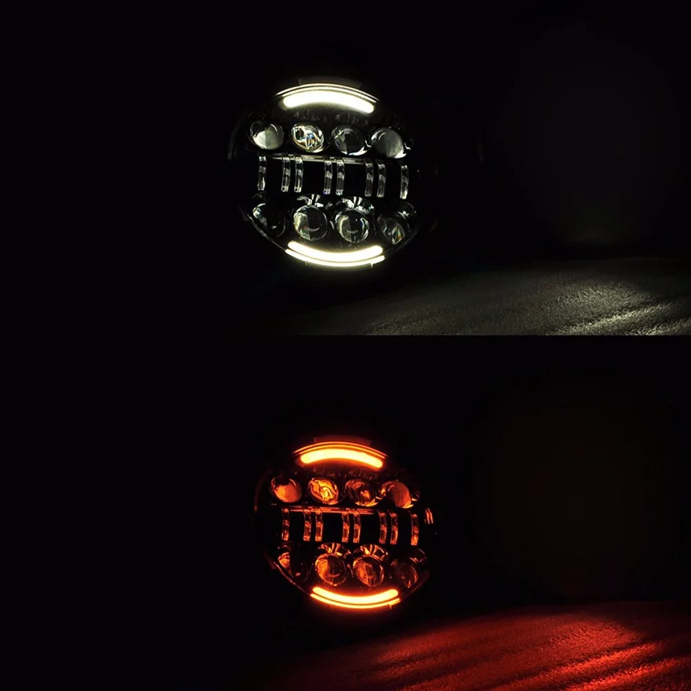 

for Dyna Street Glide Touring Motorcycle LED Headlight 7 Inch 80W Headlight High Low Beam Projector Headlamp Bulb Moto
