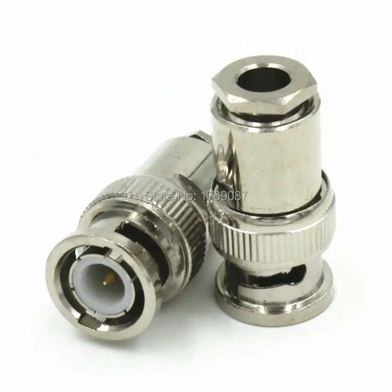 

2PCS BNC Male Q9 Plug Clamp RG58 RG142 RG223 LMR195 50-3 Cable RF Connector