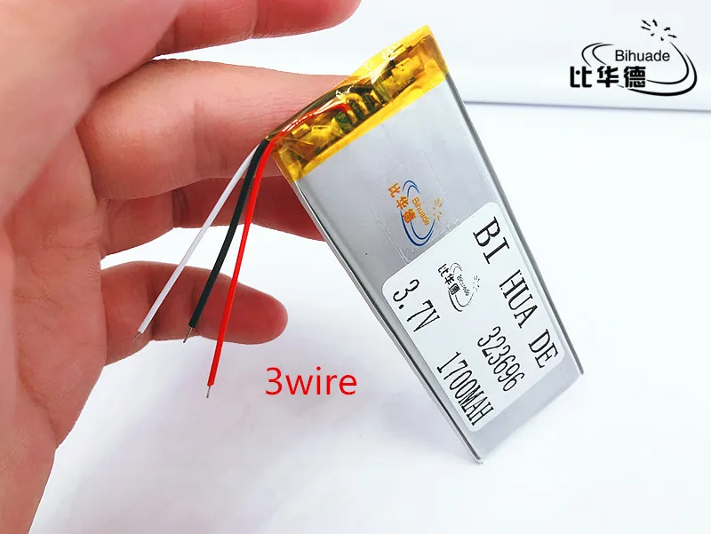 Li-po 3 провода 323696 323696 P 323694 3,7 V 1700 MAH батарея li-Lion для Китая клон mtk телефон goophone I6 6 S IP6