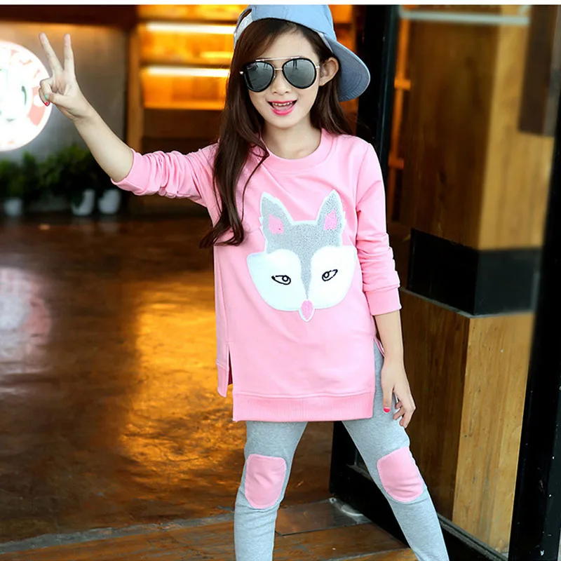 Girl fox head long sleeve suit (5)