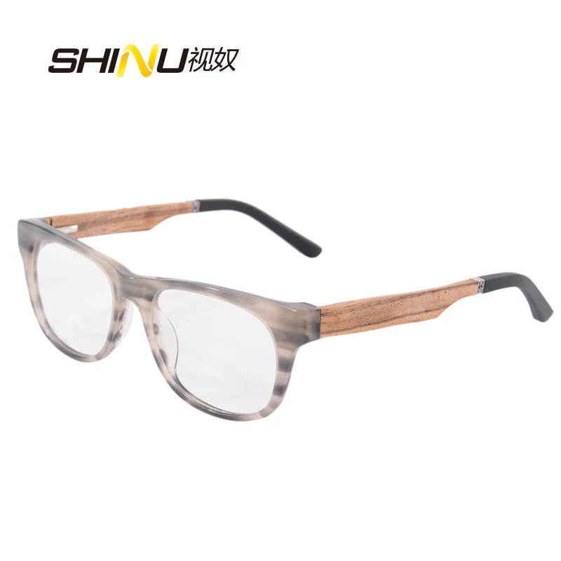 

Acetate Glasses Optical Eyeglasses Frame Women Men Wood Prescription Eyewear Frames Gafas Oculos De Grau ZF109