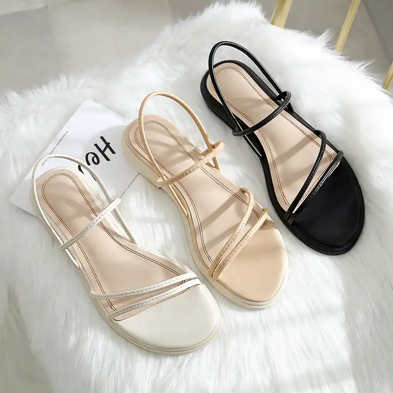 rubber strappy sandals