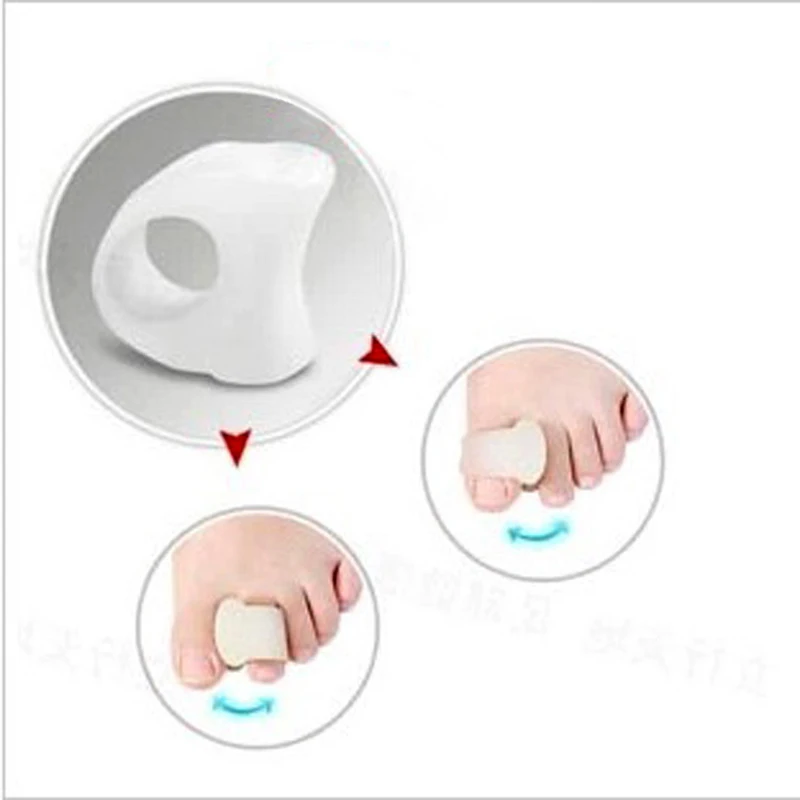 1pair Hole Feet Foot Care Gel Toe Straighteners Separator Hallux Valgus Bunion Corrector Pain Relief