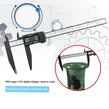 

Lightweight 200MM Carbon Fiber Plastic LCD Digital Display Electronic Vernier Caliper Gauge Micrometer Measuring Tool