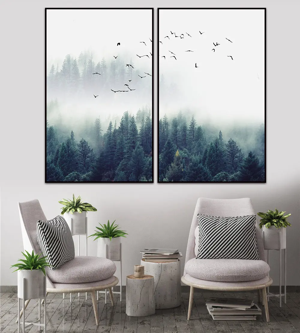 Canvas Painting est Thick FogNordic Poster Wall Sticker ... Canvas Painting est Thick FogNordic Poster Wall Sticker ... on Room Decor Posters id=25783