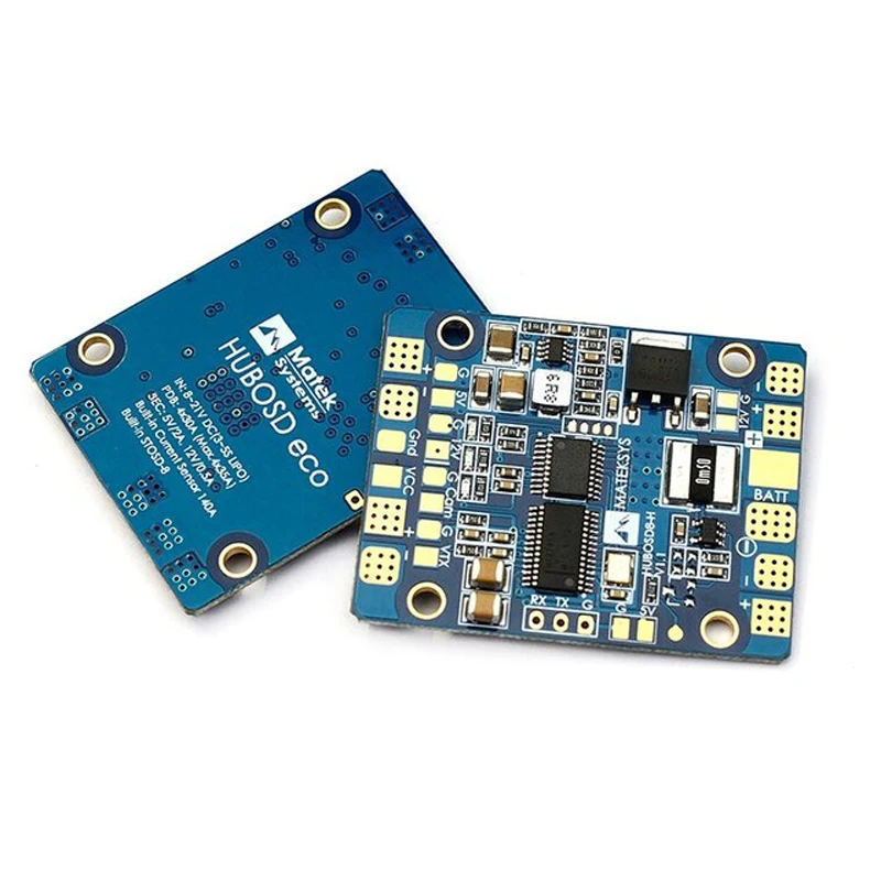 Распределительная плата Matek HUBOSD Eco H концентратор OSD PDB датчик тока с BEC 5 В и 12 для FPV