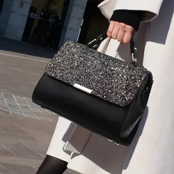 Новинка 2019 брендовые сумки через плечо с пайетками Женские сумки дизайнерские сумки высокого качества кожаные женские сумки через плечо