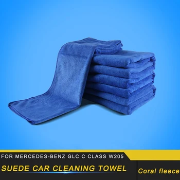 

For Mercedes Benz A B C E S Class GLA CLA G500 GLE GLC ML GLK G Suede Car Cleaning Towel Accessories Auto