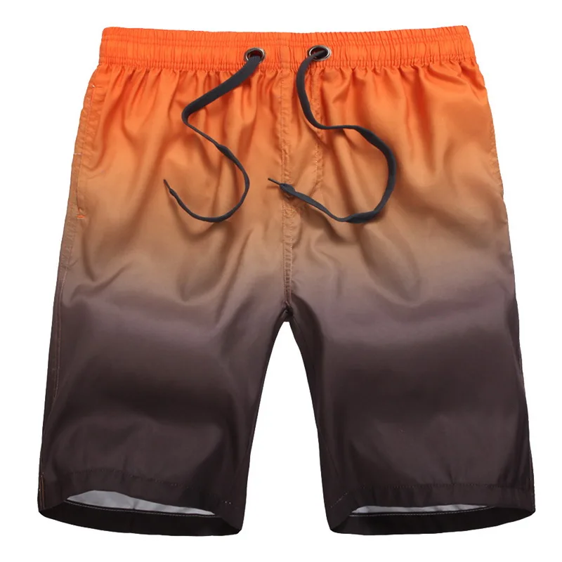 Litthing Men's Beach Shorts Summer Water Sports Trainning Surfing Trunks Quick Dry Gradient Shorts Elastic Drawstring For Male - Цвет: Color2