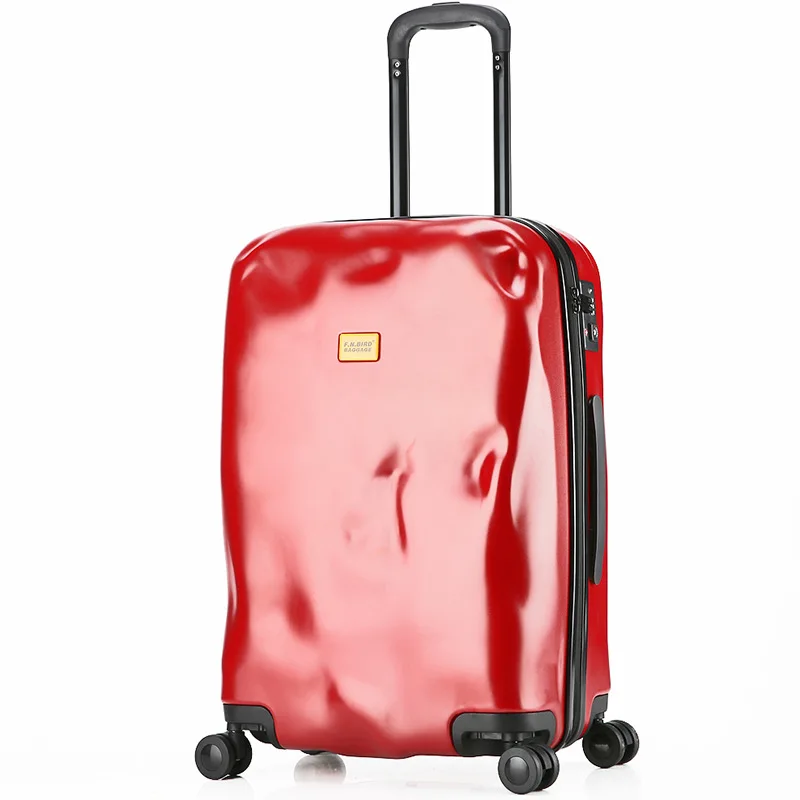Letrend модные креативные сумки на колесиках, чемоданы на колесиках, дорожная сумка с колесиками, 20 дюймов, мужские винтажные сумки на багажник - Цвет: 28 inch red