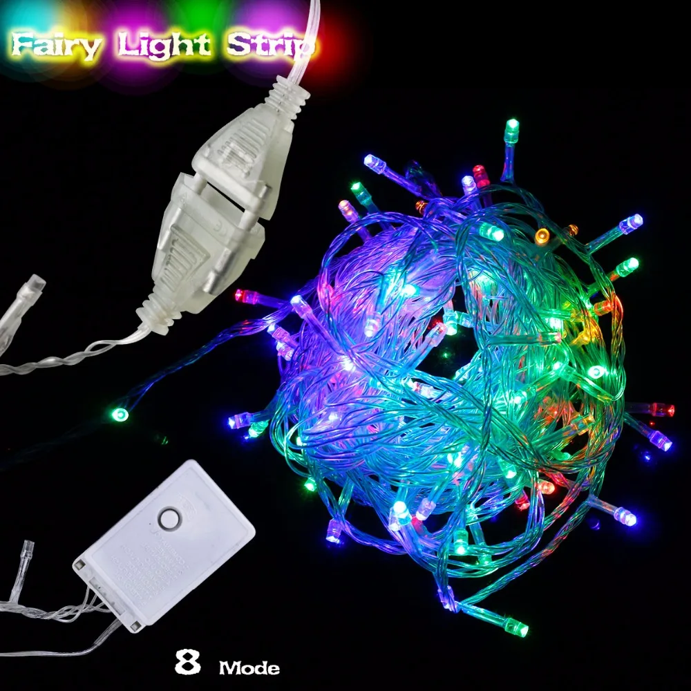 10 m 100 LED de Navidad luces de la secuencia del RGB LED guirnalda árbol de Navidad Luz de hadas Luce hogar al aire libre de interior decoración de Navidad 10 m 100 LED de Navidad luces de la secuencia del RGB LED guirnalda árbol de Navidad Luz de hadas Luce hogar al aire libre de interior decoración de Navidad