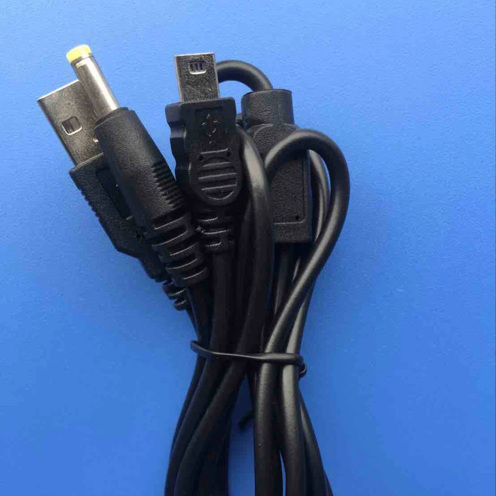 10 шт. в партии Высокое качество 2 в 1 USB Передача данных зарядный кабель шнур для psp 2000/3000