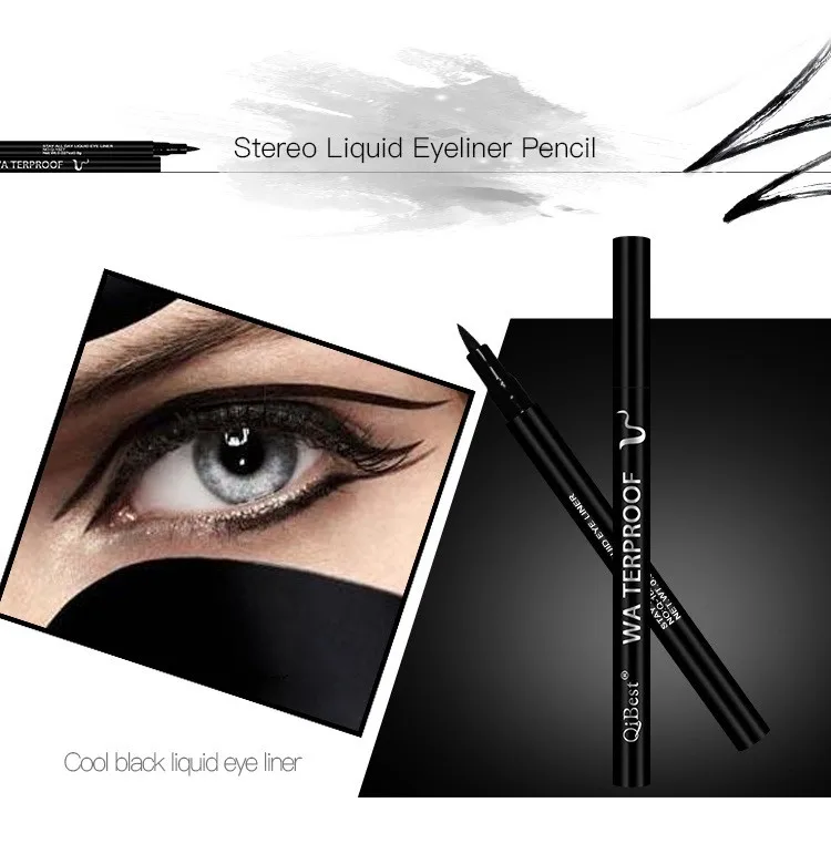 Mascara + Sombra + Delineador Lápis + Batom + Lip Cosméticos com Escova de Longa-duração para Mulheres Qibest Banda Pincel Maquiagem 6 Pcs 15 High Quality Beleza e saúde