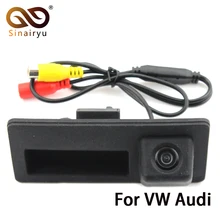 Sinairyu Tronco manija Del Coche Del CCD Cámara de Visión Trasera Inversa de Copia de seguridad de la cámara Para VW Passat Tiguan Golf Touran Jetta Sharan Touareg Audi