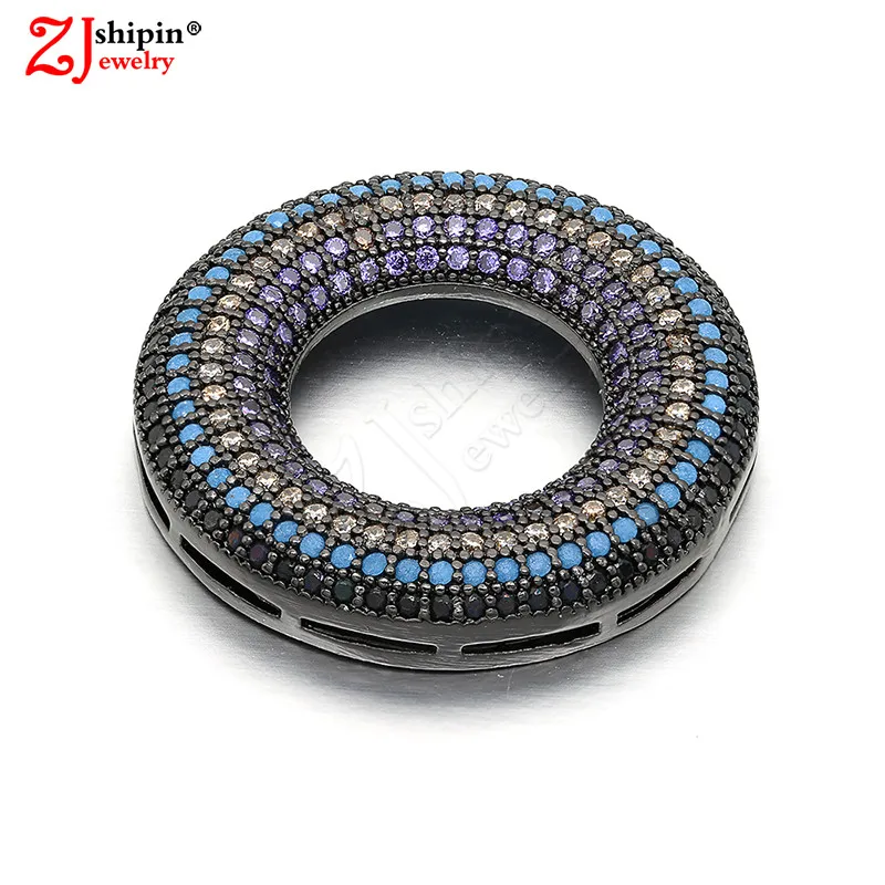 

ZJSHIPIN Fashion Color Micro-inlaid Zircon Jewelry Accessories Suitable for DIY Necklace Discovery Production