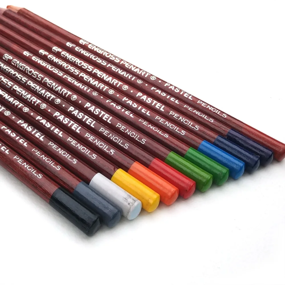 Artista 12 Professionale Pastello Matite Schizzo lapis de cor Pastello Matite Colorate Per Disegnare Arte Materiale Scolastico in Artista 12 Professionale