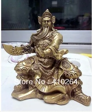 

0116P [old craft ] Fast Shipping Collectable Tibet Brass Warrior God GuanYu Statue (A0314)
