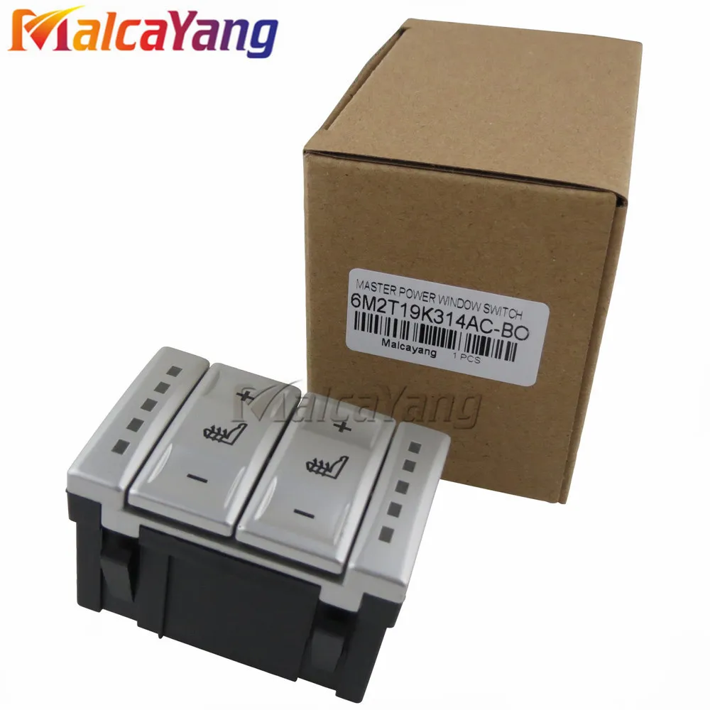 

New Silver Seat Heating Button Control Switch OEM 6M2T-19K314-AC 6M2T19K314AC For Ford mondeo MK4