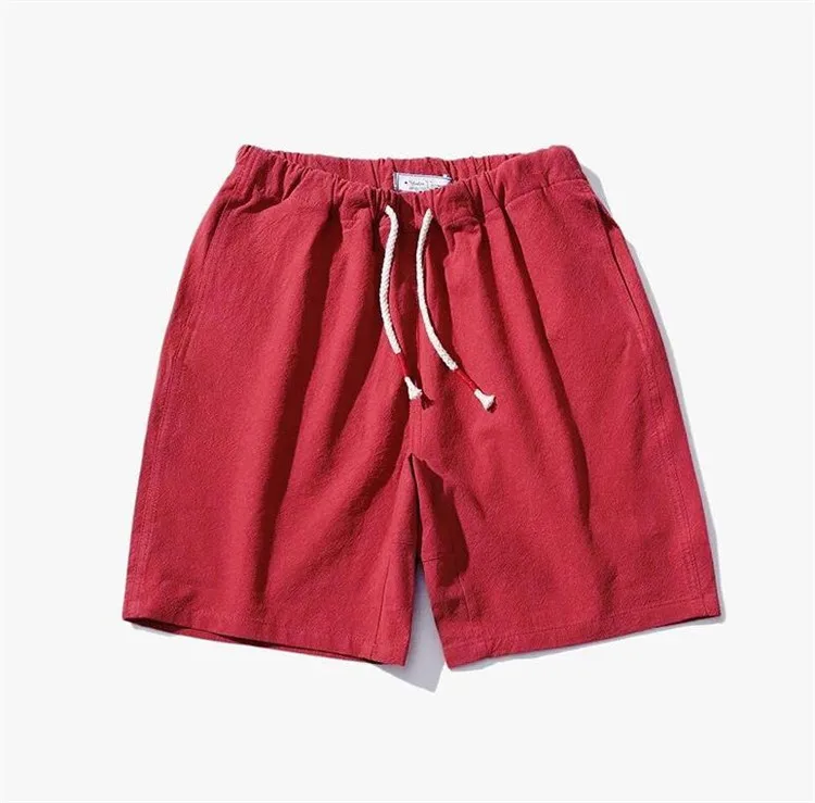 Большие размеры, M-7XL, мужские шорты для бега, свободные шорты для активного отдыха,, шнурок на талии, больше размера d, мужские шорты серого цвета - Цвет: Красный