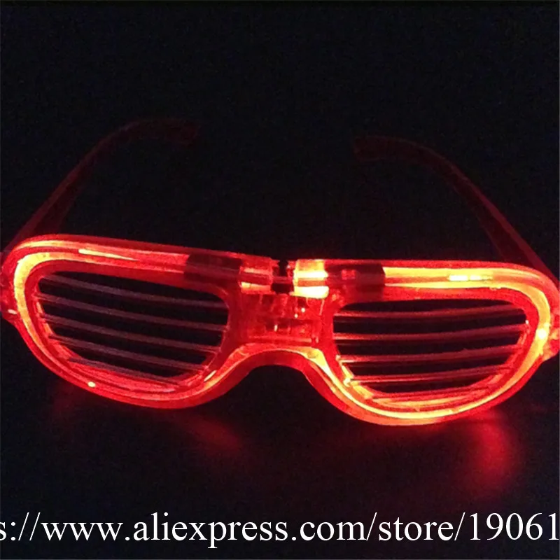 Fashion LED EL Wire Glasses Glow In The Dark Sunglasses Helloween Concert Party led flashing Glasses Eyewear09