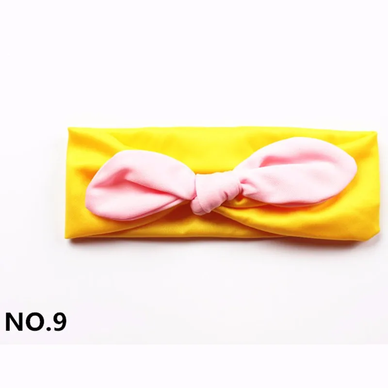 Hot Girl Headbands Rabbit Ears Hair Band Knot Headwear Elastic Kids Hairband Infant Hair Rope Baby Hair Accesories Free Shipping (10)