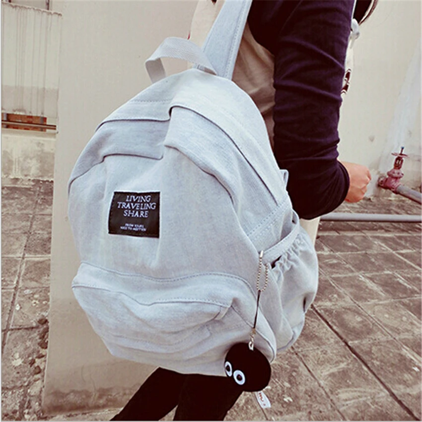 2016 Women's Denim Backpacks School Bags For Women Teenager Girls Shoulder Bag Large Travel Rucksack Bolsas Mochilas Femininas