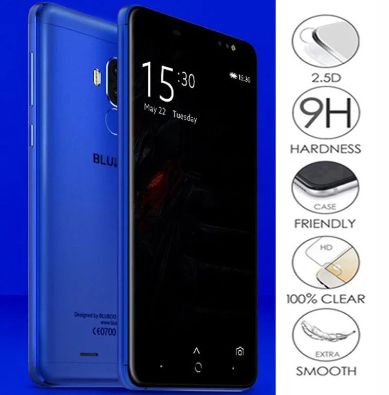 

2PCS 9H Tempered Glass for Bluboo D6 Pro S3 D1 S1 S8 Lite s8+ plus Dual Maya Picasso 4G Protective Film Screen Protector