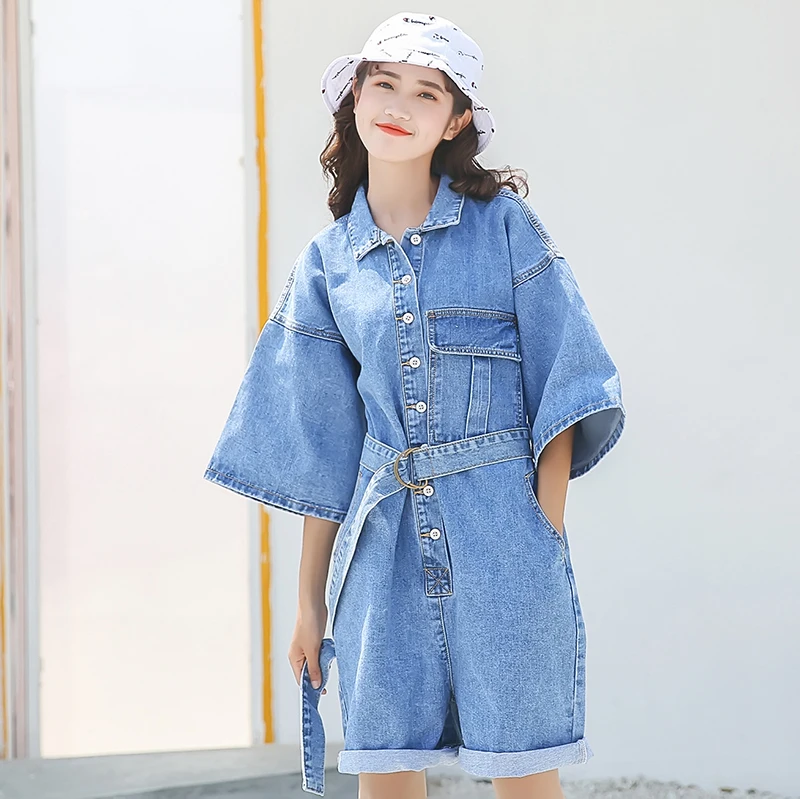New 2018 Summer Playsuits Women Shorts Fashion Short Casual Jumpsuits Jeans Women Jumpsuit Denim Overalls Short Rompers