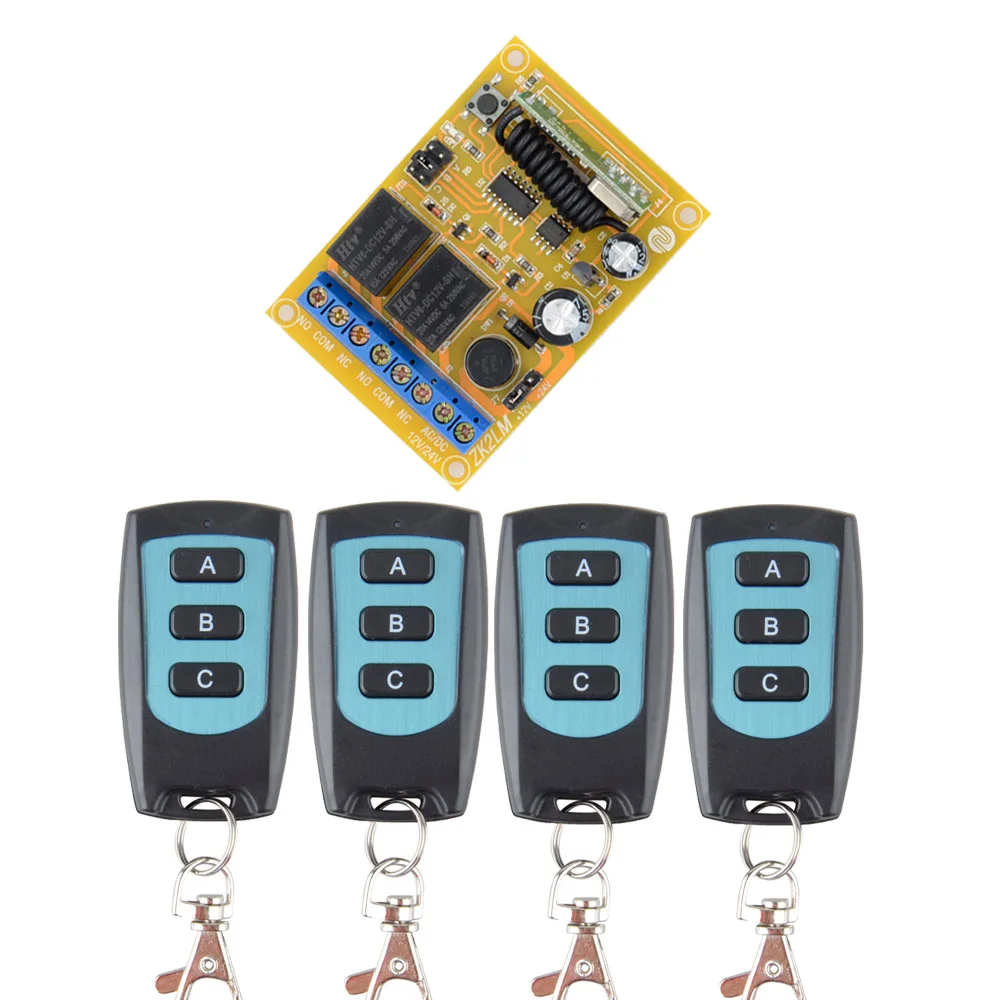 DC 12V 24V Wireless Remote Control Switch Motor Reversing Controller Switch Output Intelligent With 3 Button