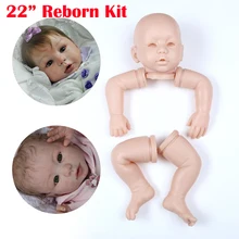 Набор REBORN DOLL, Неокрашенная пустая кукла, набор из мягкого винила REBORN DIY BATHE BEBE moher, бисерный скелет, яркие глаза DIY аксессуары