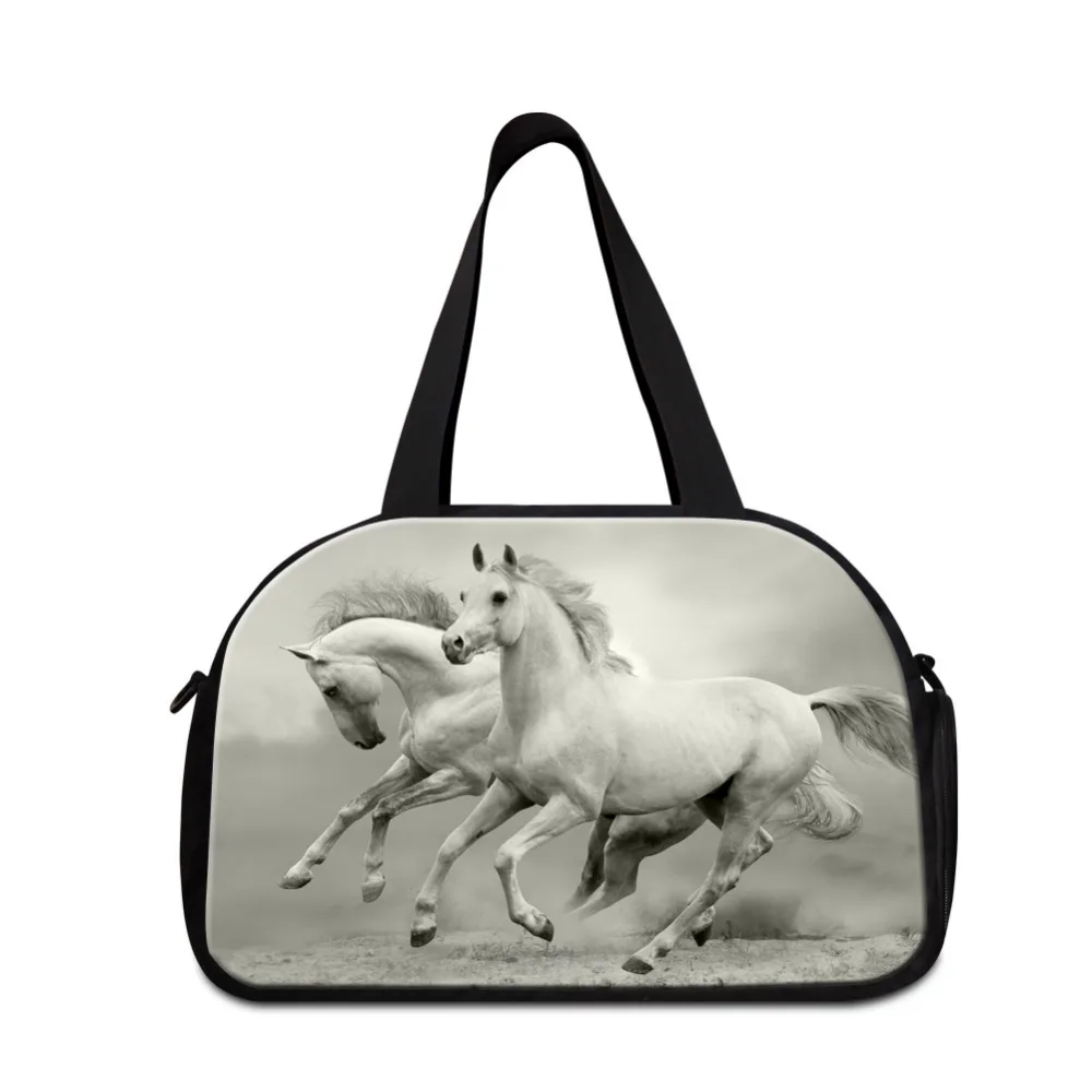 -horse sport bag travel bag shoe socket (5) Outdoor Gym bag Large Capacity Women and Men Weekend Travel Bags High Quality Watterproof PU Duffle Bags
