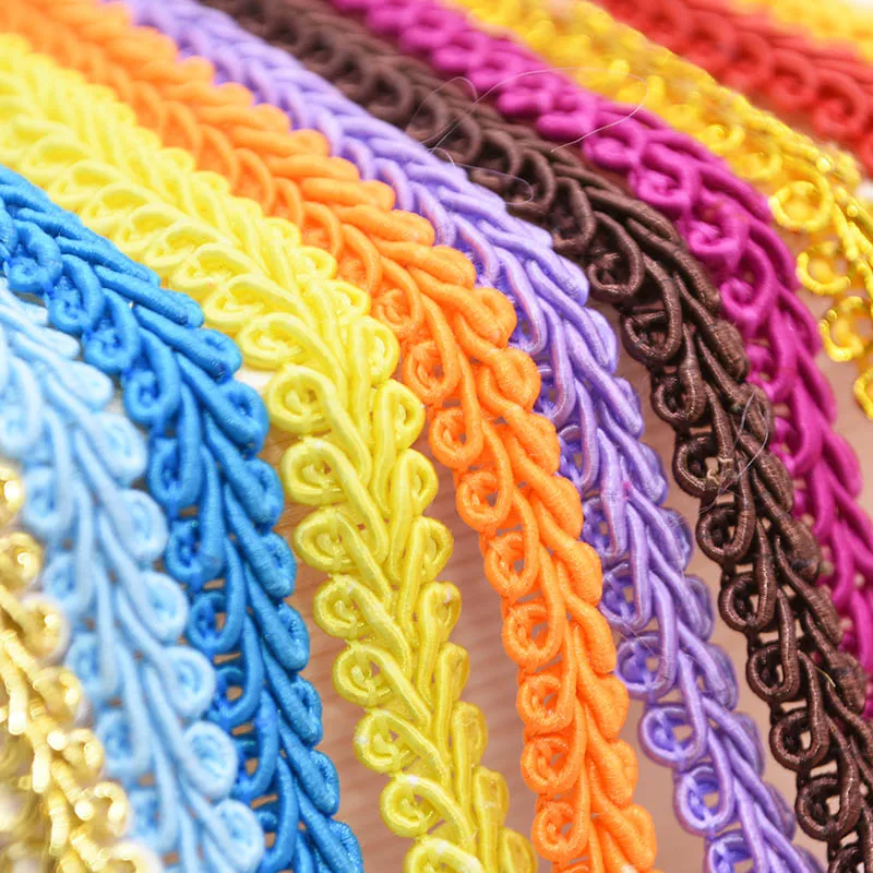 10 Meter Lace Trim Ribbon Gold Silver Centipede Braided Lace DIY Craft Sewing Accessories Wedding Decoration Fabric Curve Lace