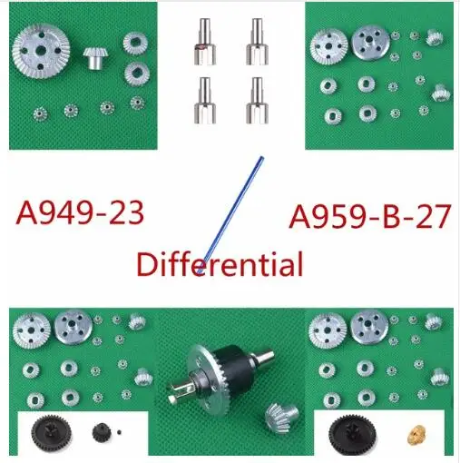 

Wltoys A949 A959 A969 A979 K929 A959-B A969-B A979-B K929-B RC Car spare parts A949-23 A959-B-27 Metal gear differential