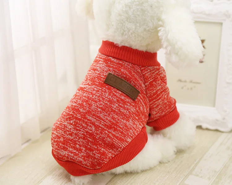 Fd48 Бесплатная доставка [Pping зима собака кошки свитер Толстовки одежда теплая щенок верхняя одежда шерстяной свитер костюм для SAM