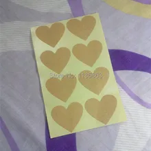 Чистая крафт-бумага, наклейка, этикетка в форме сердца, сделай сам, подарочная печать для продуктов ручной работы, этикетка 1 лот/1000 шт